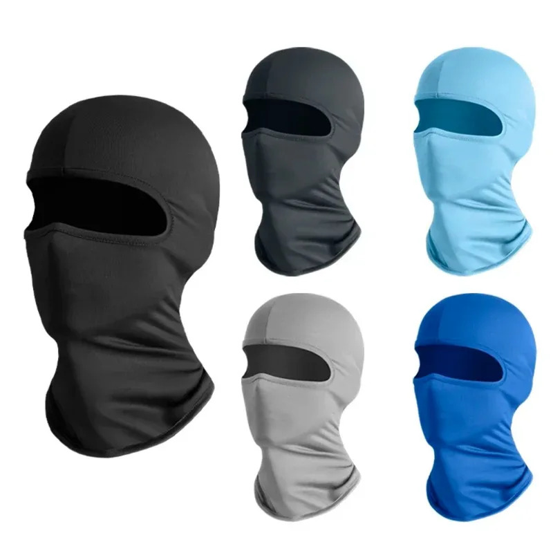 Balaclava Ski Mask - หน้ากากคลุมหน้าแบบเต็มใบทำจากผ้าไอซ์ซิลค์ ป้องกันรังสียูวี กันลม กันฝุ่น สำหรับมอเตอร์ไซค์ จักรยาน