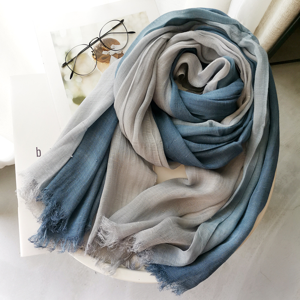 ผ้าพันคอผ้าฝ้ายลินินสไตล์ญี่ปุ - Shawl Wrap Winter บทวิจารณ์และราคา