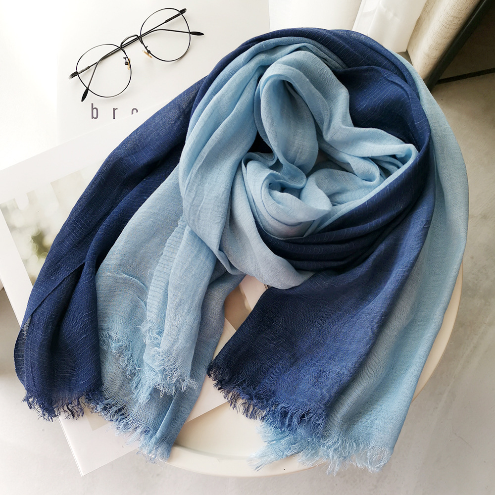 ผ้าพันคอผ้าฝ้ายลินินสไตล์ญี่ปุ - Shawl Wrap Winter บทวิจารณ์และราคา