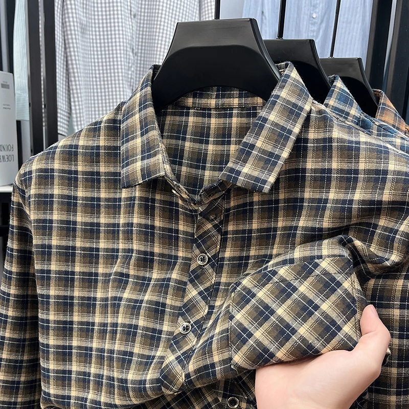 เสื้อเชิ้ตลายสก๊อตคอปกสำหรับผู - Flannel Shirt Lined บทวิจารณ์และราคา