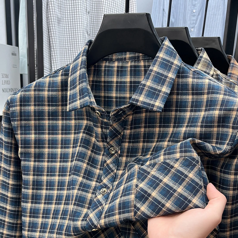 เสื้อเชิ้ตลายสก๊อตคอปกสำหรับผู - Flannel Shirt Lined บทวิจารณ์และราคา