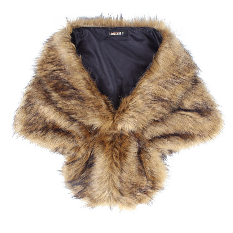 ผ้าคลุมไหล่ขนเฟอร์เทียมสำหรับผ - Shawl Wrap Winter บทวิจารณ์และราคา