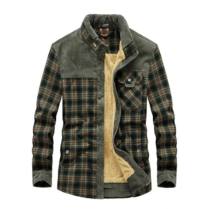 ผู้ชายลายสก๊อตเสื้อแจ็คเก็ตฤดู - Flannel Shirt Lined บทวิจารณ์และราคา